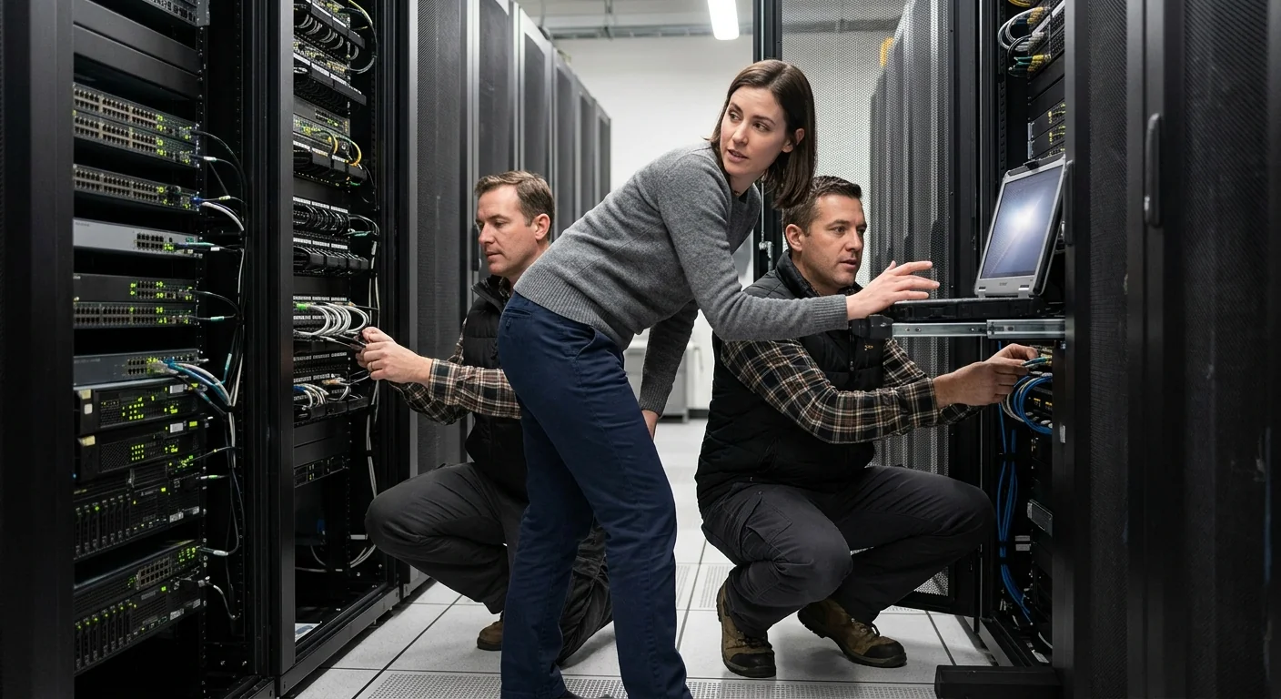 Consultant reviewing AI agent integration costs with a New York business owner