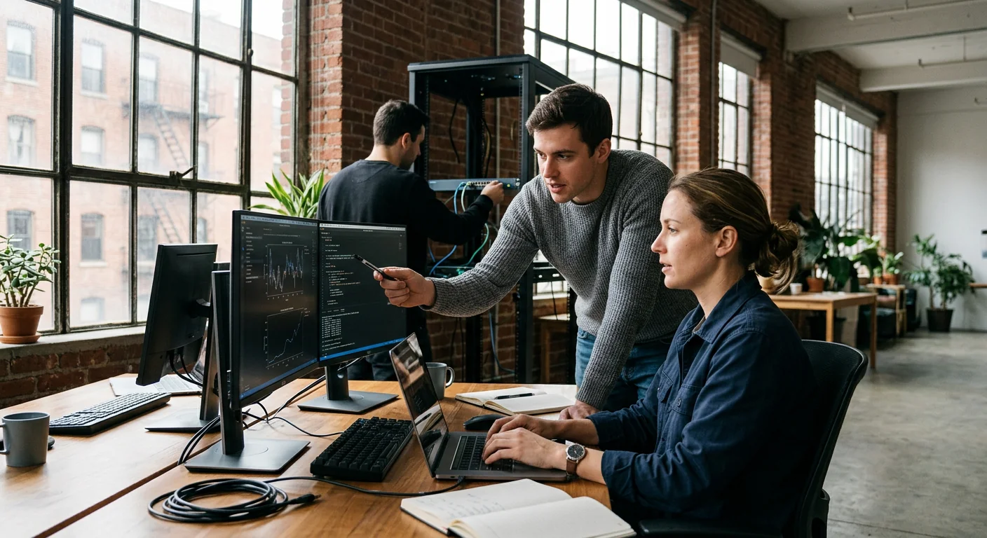 Consultant reviewing AI chatbot pricing factors with a New York business owner