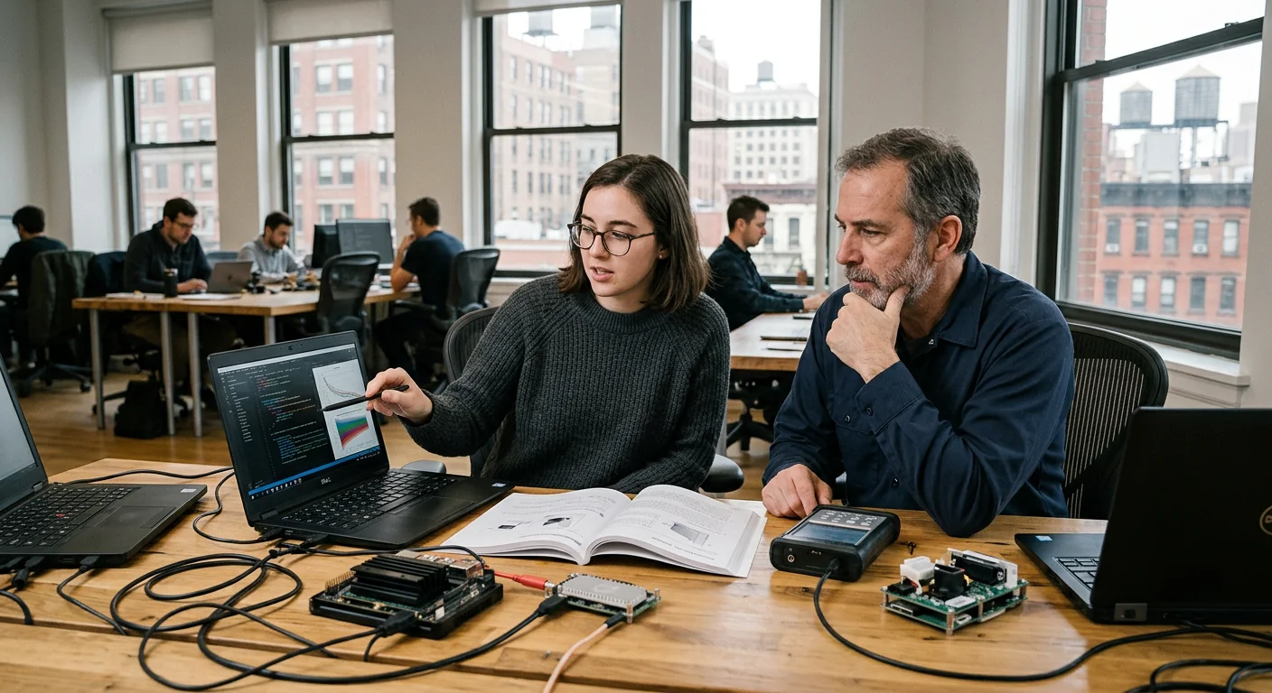 AI consultant reviewing automation roadmap with a New York business team