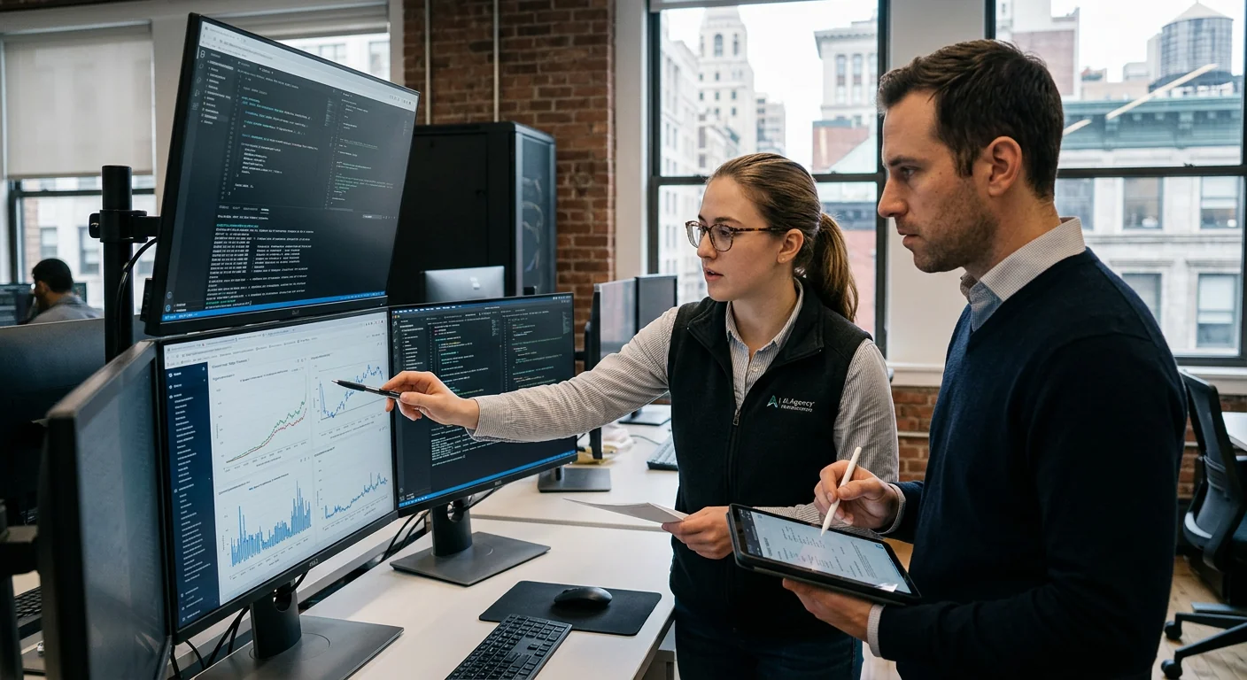 Technician mapping connected software systems for AI integration in a New York office
