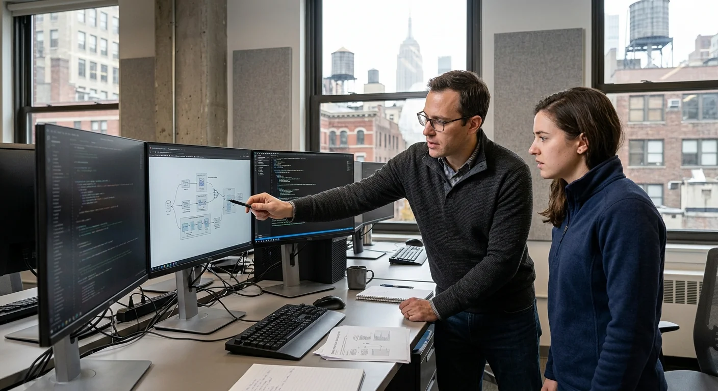 AI engineer configuring generative model pipeline for a New York business team